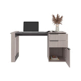 Escritorio Office 13 Gris Positano 142x75.7cm Con Dos Cajones - ESCRITORIOS | Bylmo