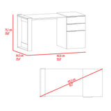 Escritorio Office 13 Gris Positano 142x75.7cm Con Dos Cajones - ESCRITORIOS | Bylmo