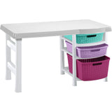 Escritorio Infantil Glam Blanco 88x50cm con Tres Cajones - ESCRITORIOS | Bylmo