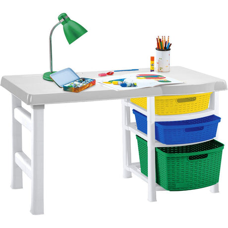Escritorio Infantil Rimax Aventura Blanco 88x50cm con Tres Cajones