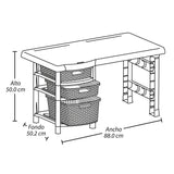 Escritorio Infantil Aventura Blanco 88x50cm con Tres Cajones - ESCRITORIOS | Bylmo