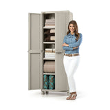 Armario para Ropa Rimax Rattan Taupe 65x189cm con Cinco Compartimientos y con Cuatro Entrepaños - CLOSETS | Bylmo