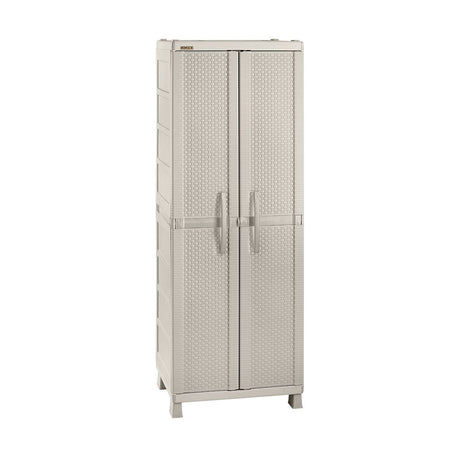 Armario para Ropa Rimax Rattan Taupe 65x189cm con Tres Compartimientos y con Dos Entrepaños - CLOSETS | Bylmo