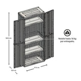 Armario para Ropa Rimax Home Almendra 67.6x163.3cm con Cuatro Compartimientos y con Tres Entrepaños - CLOSETS | Bylmo