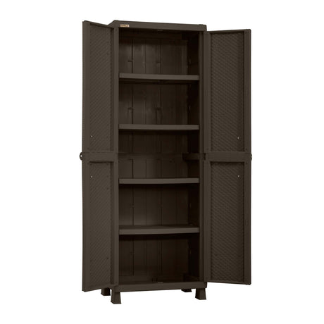 Armario para Ropa Rimax Rattan Wengue 65x189cm con Cinco Compartimientos y con Cuatro Entrepaños - CLOSETS | Bylmo