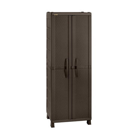 Armario para Ropa Rimax Rattan Wengue 65x189cm con Tres Compartimientos y con Dos Entrepaños - CLOSETS | Bylmo