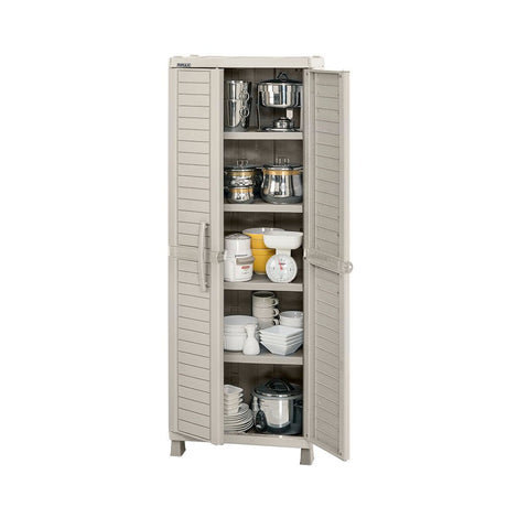 Armario para Ropa Rimax Barú Taupe 65x189cm con Cinco Compartimientos y con Cuatro Entrepaños