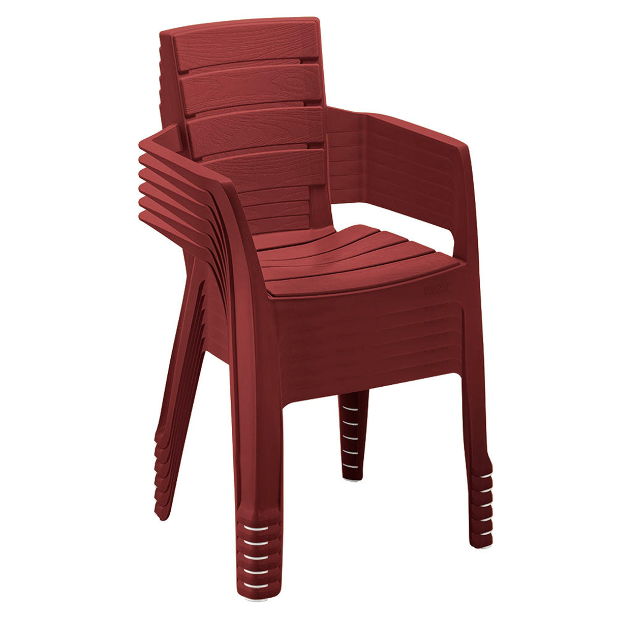 Silla Rimax Barú Rojo Merlot 59x82.5cm con Espaldor y con Apoya Brazos - SILLAS Y BUTACOS | Bylmo