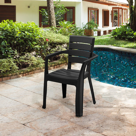 Silla Rimax Barú Negro 59x82.5cm con Espaldor y con Apoya Brazos - SILLAS Y BUTACOS | Bylmo