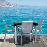 Silla Rimax Shia Gris 56x82.4cm con Espaldor y con Apoya Brazos - SILLAS Y BUTACOS | Bylmo