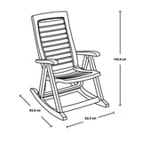 Silla Mecedora Rimax Blanco 62.3x105.6cm con Espaldor y con Apoya Brazos - SILLAS Y BUTACOS | Bylmo