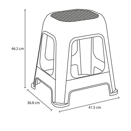 Butaco Rimax Azul Navy 41.5x46.2cm sin Espaldar y sin Apoya Brazos - SILLAS Y BUTACOS | Bylmo