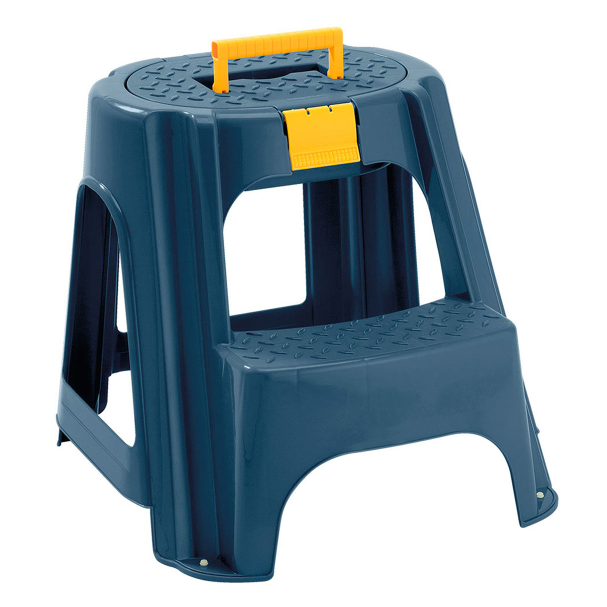 Escalesilla Rimax Azul Petróleo 56x44.5cm con Tapa Organizadora - SILLAS Y BUTACOS | Bylmo