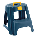 Escalesilla Rimax Azul Petróleo 56x44.5cm con Tapa Organizadora - SILLAS Y BUTACOS | Bylmo