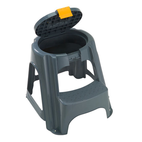 Escalesilla Rimax Gris 56x44.5cm con Tapa Organizadora - SILLAS Y BUTACOS | Bylmo