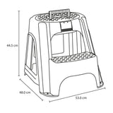 Escalesilla Rimax Gris 56x44.5cm con Tapa Organizadora - SILLAS Y BUTACOS | Bylmo