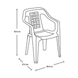 Silla Infantil Rimax Estrella Rosado Fuerte 38x53.5cm con Espaldor y con Apoya Brazos - SILLAS Y BUTACOS | Bylmo