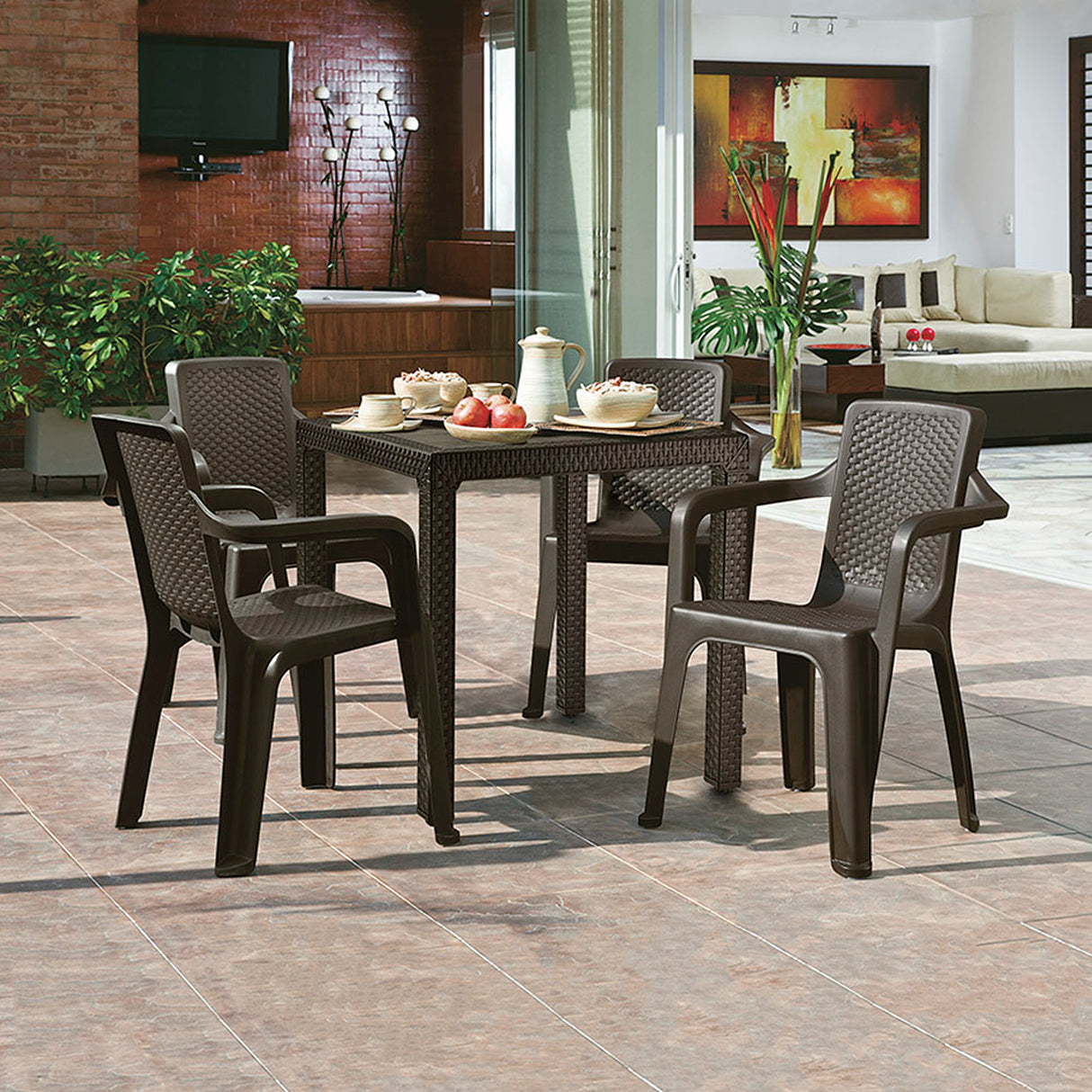 Silla Rimax Eterna Wengue 57x80.6cm con Espaldor y con Apoya Brazos - SILLAS Y BUTACOS | Bylmo