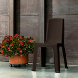 Silla Rimax Eterna Wengue 49x86.5cm con Espaldor y sin Apoya Brazos - SILLAS Y BUTACOS | Bylmo