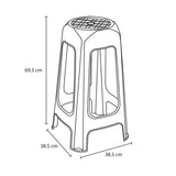 Butaco Rimax Wengue 38.5x69.5cm sin Espaldar y sin Apoya Brazos - SILLAS Y BUTACOS | Bylmo