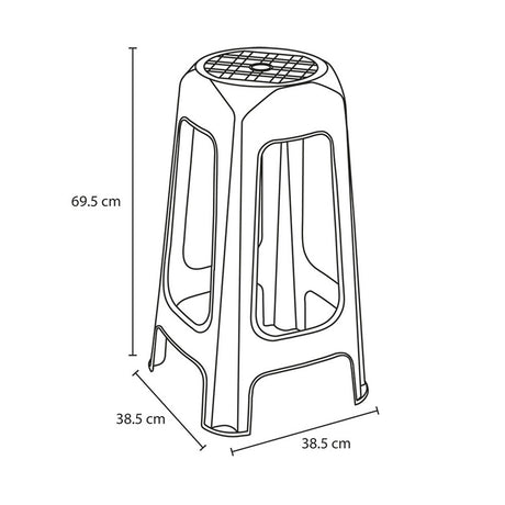 Butaco Rimax Wengue 38.5x69.5cm sin Espaldar y sin Apoya Brazos - SILLAS Y BUTACOS | Bylmo