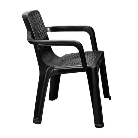 Silla Rimax Eterna Negro 57x80.6cm con Espaldor y con Apoya Brazos - SILLAS Y BUTACOS | Bylmo