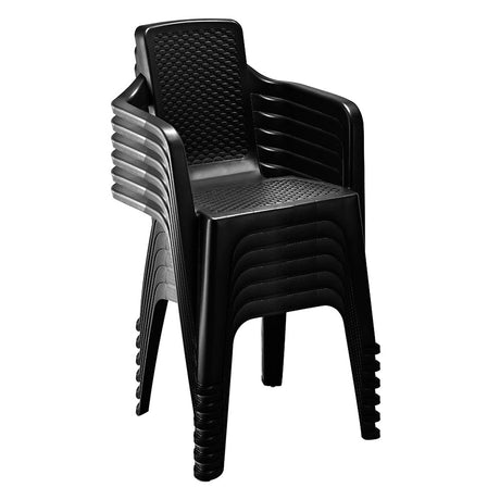 Silla Rimax Eterna Negro 57x80.6cm con Espaldor y con Apoya Brazos - SILLAS Y BUTACOS | Bylmo