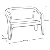 Silla Rimax Eterna Wengue 114x79.5cm con Espaldor y con Apoya Brazos - SILLAS Y BUTACOS | Bylmo