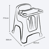 Silla Comedor para Bebé Rimax Verde Menta 60x77cm con Espaldor y con Apoya Brazos - SILLAS Y BUTACOS | Bylmo