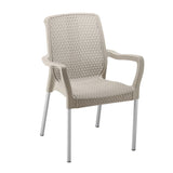Silla Rimax Shia Taupe 56x82.4cm con Espaldor y con Apoya Brazos - SILLAS Y BUTACOS | Bylmo