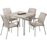 Silla Rimax Shia Taupe 56x82.4cm con Espaldor y con Apoya Brazos - SILLAS Y BUTACOS | Bylmo