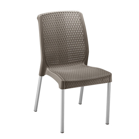 Silla Rimax Shia Moca 43.5x83.5cm con Espaldor y sin Apoya Brazos - SILLAS Y BUTACOS | Bylmo
