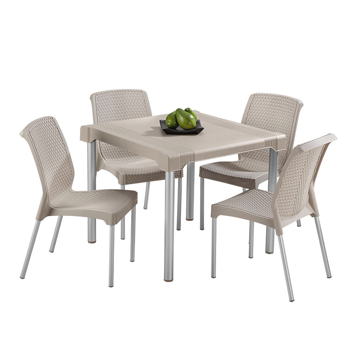 Silla Rimax Shia Taupe 43.5x83.5cm con Espaldor y sin Apoya Brazos - SILLAS Y BUTACOS | Bylmo