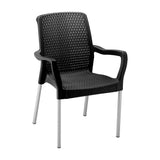 Silla Shia Negro 56.3x82.4cm con Espaldar y con Apoya Brazos - SILLAS Y BUTACOS | Bylmo