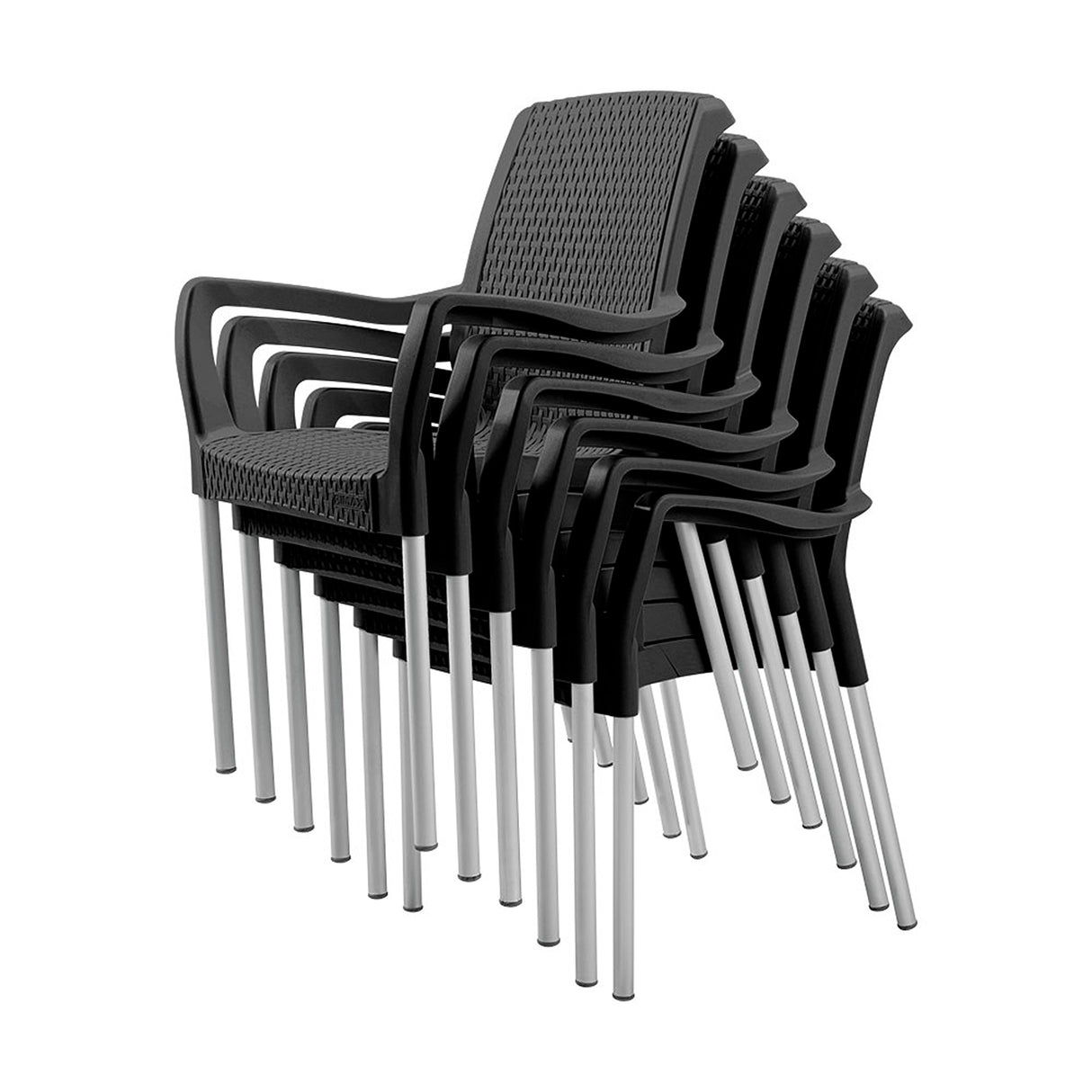 Silla Shia Negro 56.3x82.4cm con Espaldar y con Apoya Brazos - SILLAS Y BUTACOS | Bylmo