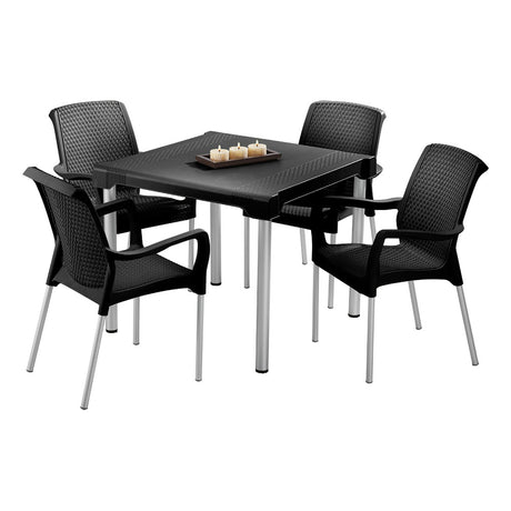 Silla Shia Negro 56.3x82.4cm con Espaldar y con Apoya Brazos - SILLAS Y BUTACOS | Bylmo