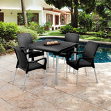 Silla Shia Negro 56.3x82.4cm con Espaldar y con Apoya Brazos - SILLAS Y BUTACOS | Bylmo