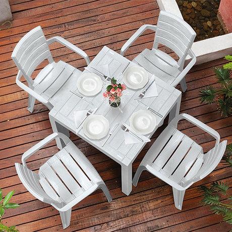 Silla Barú Gris Hielo 58x82.5cm con Espaldar y con Apoya Brazos - SILLAS Y BUTACOS | Bylmo