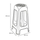 Butaco Rojo 38.5x69.5cm sin Espaldar y sin Apoya Brazos - SILLAS Y BUTACOS | Bylmo