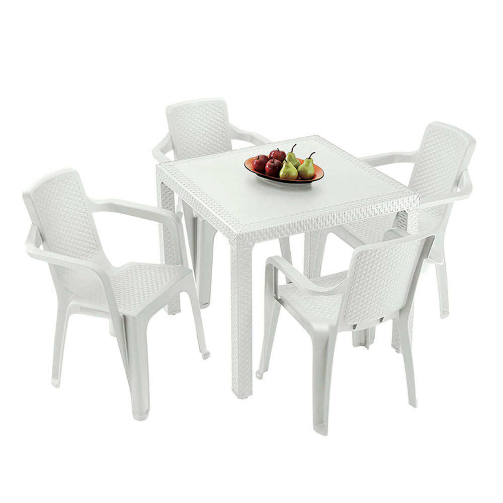 Silla Eterna Blanco Arena 60.2x80.6cm con Espaldar y con Apoya Brazos - SILLAS Y BUTACOS | Bylmo