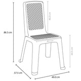 Silla Eterna Blanco Arena 57.5x86.5cm con Espaldar y sin Apoya Brazos - SILLAS Y BUTACOS | Bylmo
