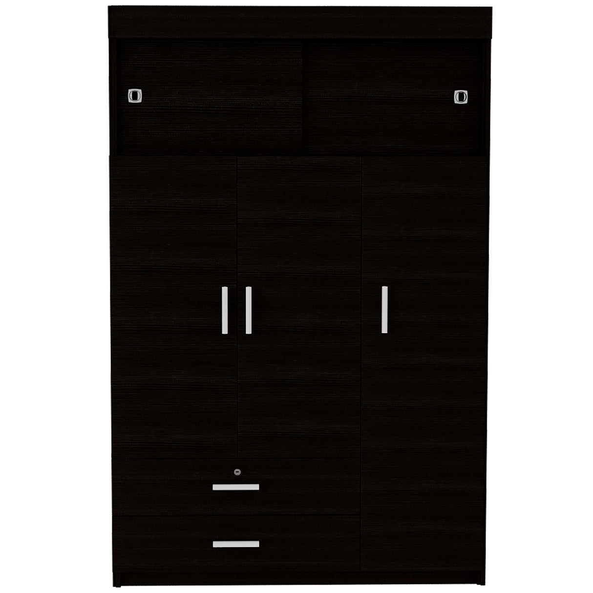 Closet Z 120 Wengue 120x187.5cm con Dos Cajones y con Tres Puertas - CLOSETS | Bylmo