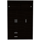 Closet Z 120 Wengue 120x187.5cm con Dos Cajones y con Tres Puertas - CLOSETS | Bylmo