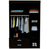 Closet Z 120 Wengue 120x187.5cm con Dos Cajones y con Tres Puertas - CLOSETS | Bylmo