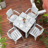 Mesa Auxiliar Rimax Barú Gris Hielo 75.3x73.5cm Cuadrado - MESAS AUXILIARES | Bylmo