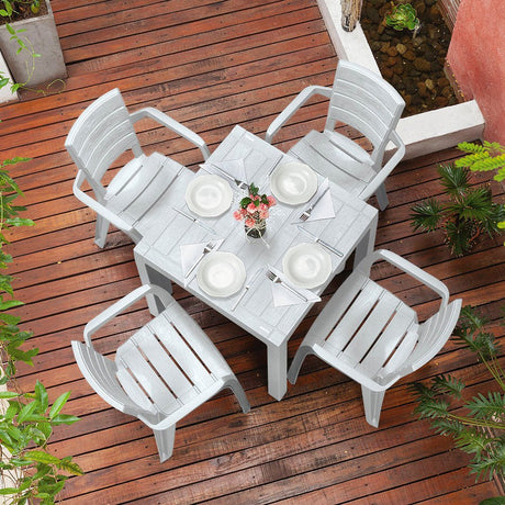 Mesa Auxiliar Rimax Barú Gris Hielo 75.3x73.5cm Cuadrado - MESAS AUXILIARES | Bylmo