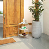 Mesa Multiusos Rimax Shia Taupe 37.5x77cm Triangular - MESAS AUXILIARES | Bylmo