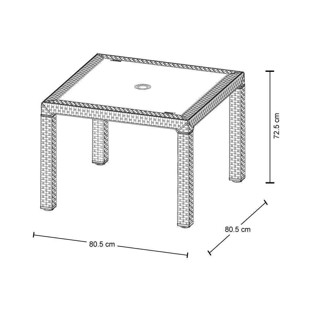 Mesa Auxiliar Rimax Eterna Blanco Arena 80.5x72.5cm Cuadrado - MESAS AUXILIARES | Bylmo