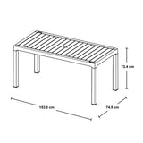 Mesa Auxiliar Rimax Barú Moca 153x73.4cm Rectangular - MESAS AUXILIARES | Bylmo