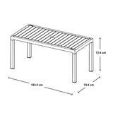 Mesa Auxiliar Rimax Barú Moca 153x73.4cm Rectangular